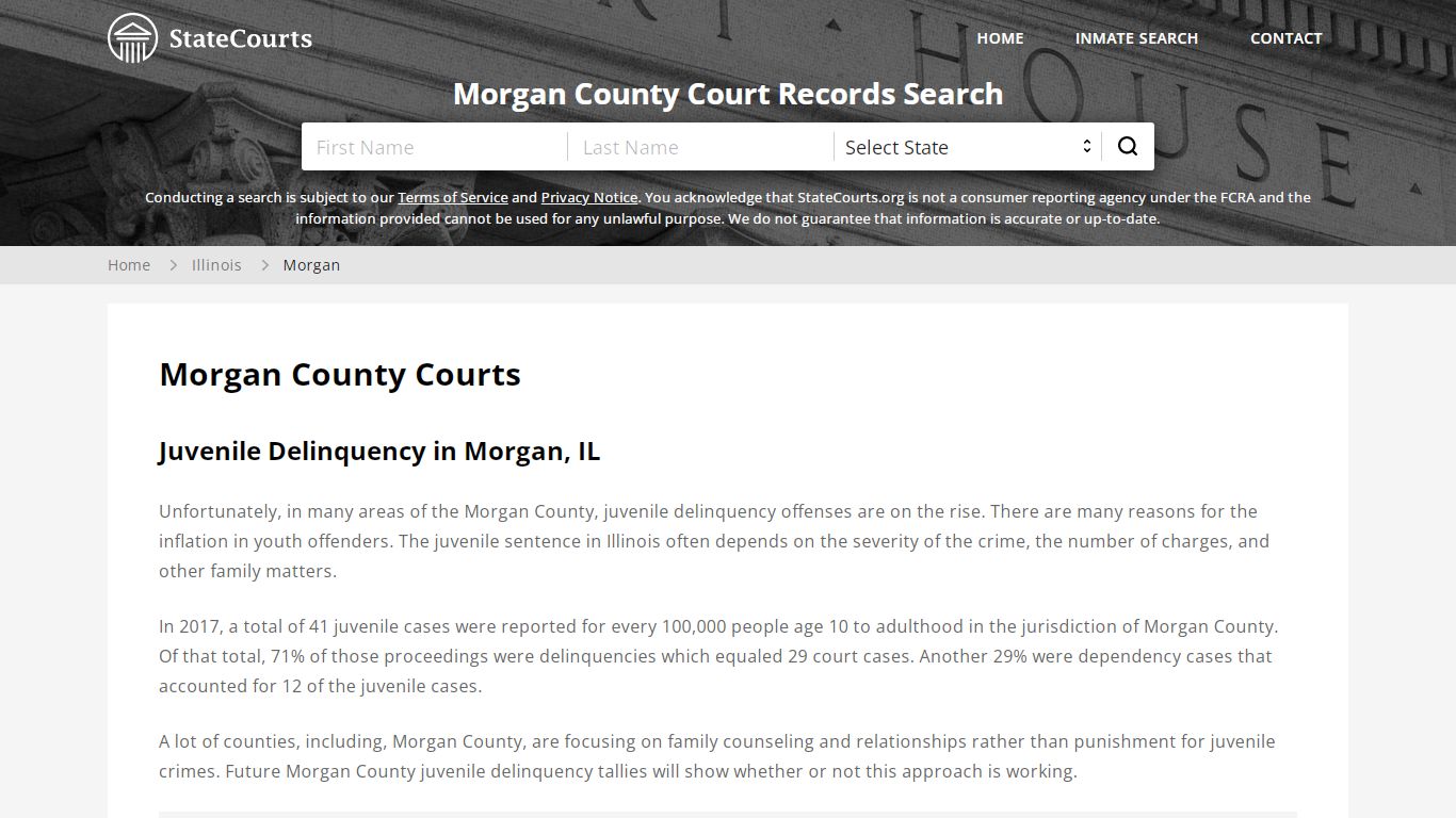 Morgan County, IL Courts - Records & Cases - StateCourts